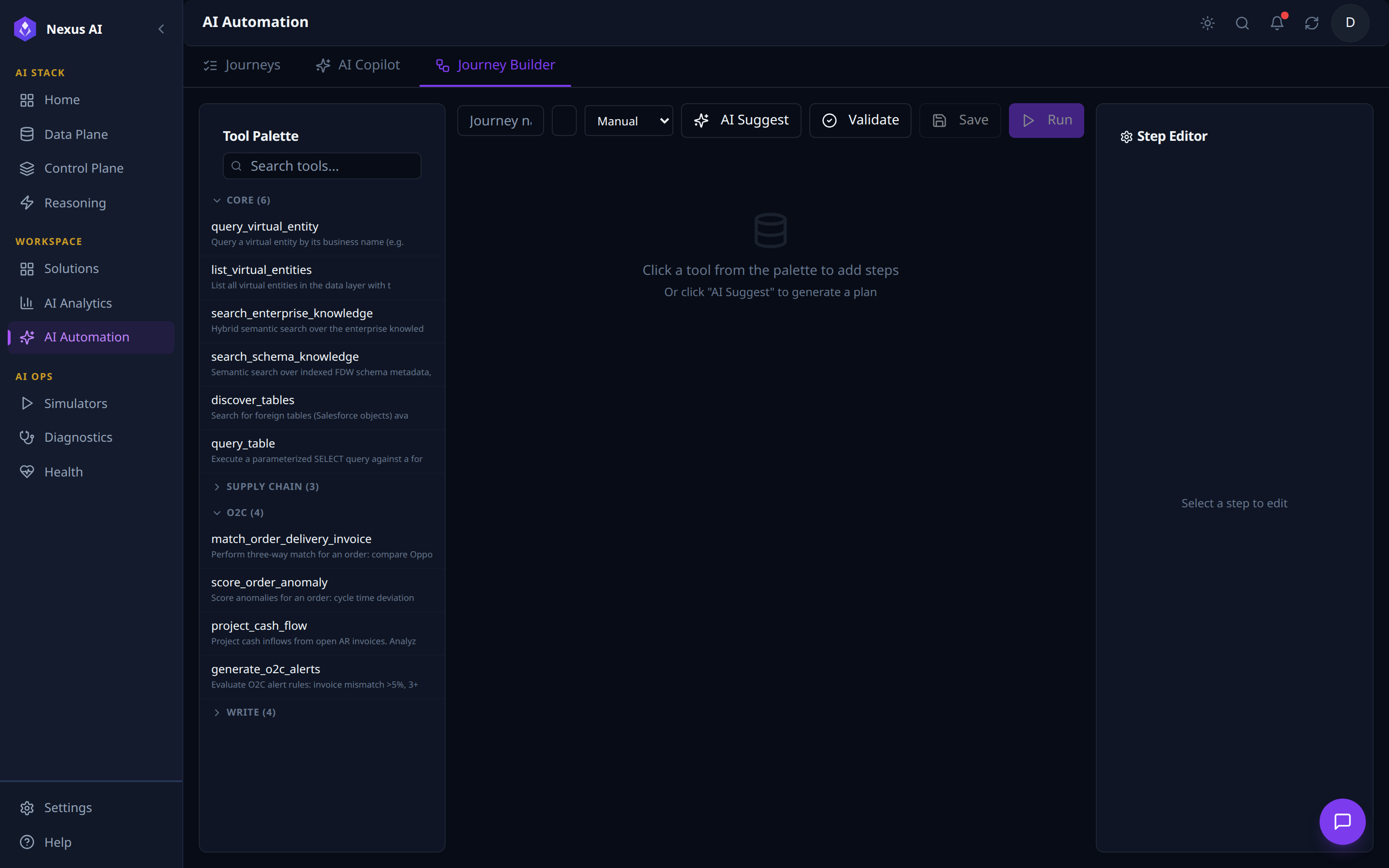 Journey Builder tab