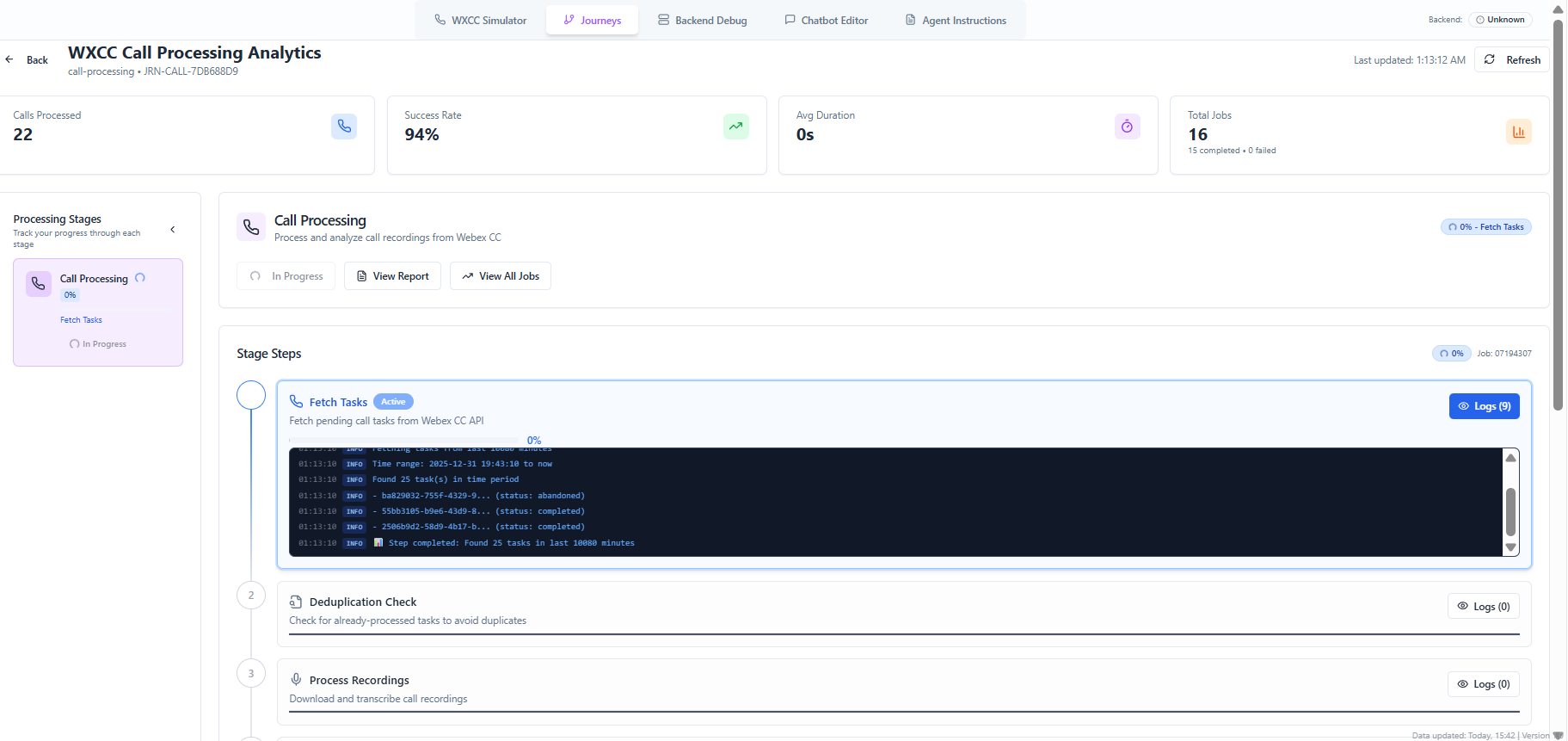 Running Job and Monitoring Progress
