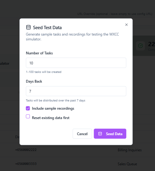 Simulator Seeding Output